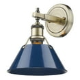 thumbnail image 6 of Yep by Golden Lighting Orwell 1-light Vanity in Aged Brass and Pine Green shade, 6 of 7
