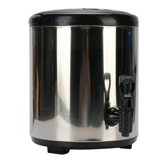 6L Insulated Beverage Dispenser, 304 Stainless Steel Thermal Hot Beverage Dispenser for Family Gatherings, Portable Hot and Cold Drink Dispenser for Milk Tea Juice Coffee Soup