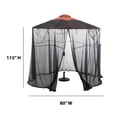 thumbnail image 4 of Classic Accessories Water-Resistant 9 Foot Universal Round Patio Umbrella Insect Screen Canopy, 4 of 8