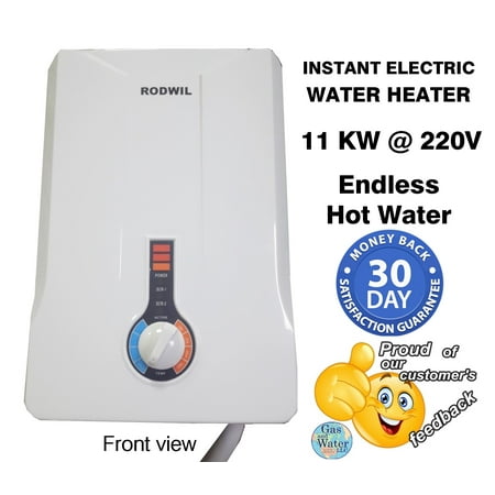 Electric Tankless Water Heater Endless Hot Water On-Demand 11KW - 2.9 GPM (Best On Demand Water Heater)