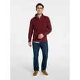 thumbnail image 2 of George Men's & Big Men's Button Mock Neck Sweater with Long Sleeves, Midweight, Sizes S-3XL, 2 of 5