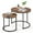 Rustic Brown, variant on Costway Nesting Coffee Table Set of 2 for Balcony Living Room Modern Round Side Tables