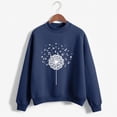 thumbnail image 2 of CEHVOM Mode Femme Décontractée Imprimé Col Rond Ample Manches Longues Hauts Courts Blouse Chandails en Molleton Sans Capuche Liquidation, 2 of 5