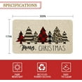 thumbnail image 3 of Mloabuc Merry Christmas Trees Door Mat Indoor Outdoor Rug,Winter Christmas Tree Front Welcome Door Mat Holiday Creative Decorative Seasonal Burlap Welcome Floor Mat Switch Mat for Outdoor 17 x 30 in, 3 of 6