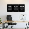 thumbnail image 6 of Wall Art Motivational Wall Décor Grind Hustle Execution Inspirational Poster Print Canvas Wall Art for Office Living Room, Bedroom Dormitory Wall Decoration Black and White Gallery Wrapped Canvas, 6 of 6