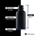 thumbnail image 5 of 7 COLORS AVAILABLE - The Bottle Depot Bulk 72 Pack 1 oz Black Glass Bottles With Dropper; Wholesale Quantity for Essential Oils, Serums with Pretty Frosted Finish to Protect and Preserve Quality, 5 of 7