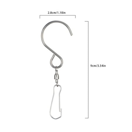 

Mini Hooks for Hanging Metal Wind Turn Hook Wind Chime Hook Stainless Steel Free Rotation Bearing Small Hook