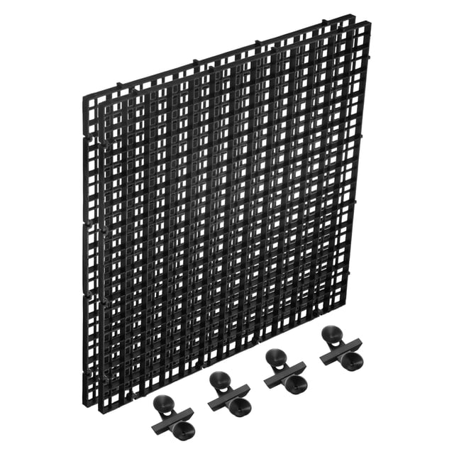 Divisor de tanque de peces de acuario de 2 piezas, rejilla de 12x12 pulgadas con ventosas, negro