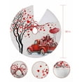 thumbnail image 7 of Red Love Heart Tree Valentines Christmas Tree Skirt 36 Inches Large Christmas Skirt Tree, Football Truck Tree Skirt Christmas Decorations for Fireplace Party Holidays Indoor Outdoor, 7 of 7