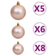 thumbnail image 5 of Slim Artificial Pre-lit Christmas Tree with Ball Set Green 94.5", 5 of 12