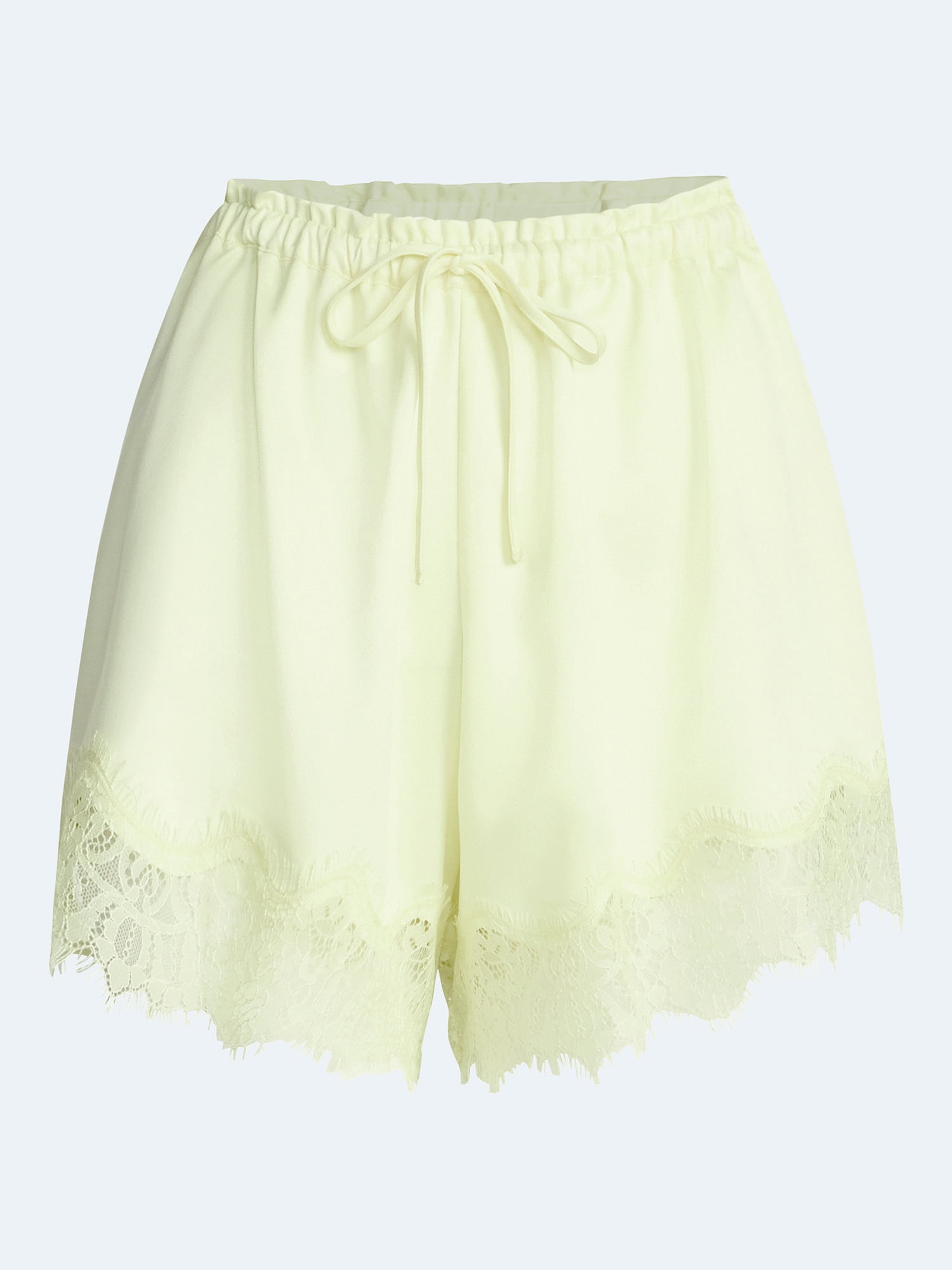 Devil Wears Prada Scoop Collection Women's Lace Trim Shorts, 4'' Inseam, Sizes XS-XXL