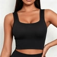 thumbnail image 5 of Kilaqueen Womens Ribbed Longline Bralette, Square Neck Wide Strap Crop Top Bra for Yoga, Lounging, Casual Outfits and Everyday Layering, 5 of 5