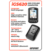 iGPSPORT iGS620 GPS Cycling Computer with Wearable4U Bundle