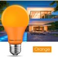 thumbnail image 6 of ENERGETIC LED A19 Orange Light Bulb, 3W (40Watt Equivalent), E26 Base, UL Listed, Glow in The Dark for Blacklights Party, Holiday Lighting, Decorative Illumination, 2 Pack, 6 of 6