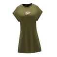 thumbnail image 4 of Vestido corto de verano para mujer, ropa cómoda, vestido de cuello redondo de ajuste regular para L, 4 of 7