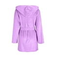 thumbnail image 5 of Gifts for Mom Robe for Women Fuzzy Loungewear Oversized Hooded Women's Robes Bath Womens Bathrobe Pink, 5 of 9