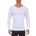 thumbnail image 1 of asjyhkr Mens Undershirts Lightweight Stretch Tummy Control Long Sleeve Crew Neck Tights Breathable Solid Color Running Gym Workout Tops, 1 of 6