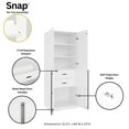thumbnail image 4 of Manhattan Comfort Lee Wardrobe Closet 1.0 in White - Engineered Wood - Set of 3, 4 of 10