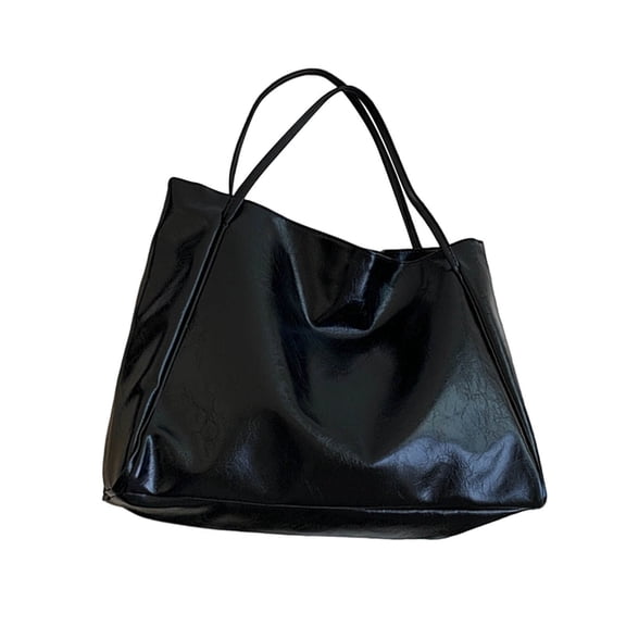 CHUMUD Women's Soft Leather Bucket Bag - Vintage Style Large Capacity Shoulder Bag with Snap Botton, Totes Work Bag for Commute Travell