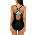 thumbnail image 5 of Attraco Women's One-piece Sports Swimsuit Color Block Water Aerobic Swimwear Bathing Suit, 5 of 5