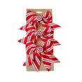 thumbnail image 2 of Red Christmas Bows - Linen Red White Plaid & Stripes Bows for Christmas Tree, Twist-Tie Bows, Christmas Decorations for Tree, Garland, Christmas Tree Ornaments, 2 of 2