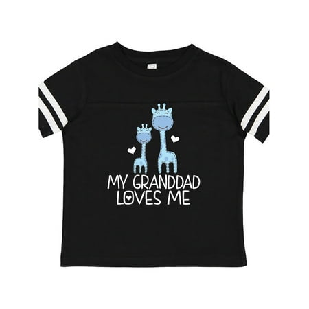 

Inktastic Granddad Loves Me Boys Giraffe Grandson Gift Toddler Boy Girl T-Shirt