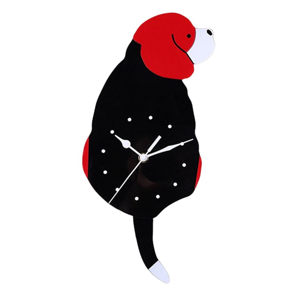 Novelty Dog Clock Silent Wall Clock Mute Movement, Minimalist Modern