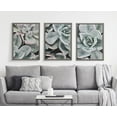 thumbnail image 6 of Kate and Laurel Blake Botanical Succulent Plant Framed Printed Glass Wall Art by The Creative Bunch Studio, 18x24 Gray, Succulent Art for Wall, 6 of 8