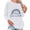 White, variant on Darzheoy Womens Solid Graphic Tops Hanukkah Loose Long Sleeve Color Block Printed Trendy Drop Shoulder Blouse Shirt