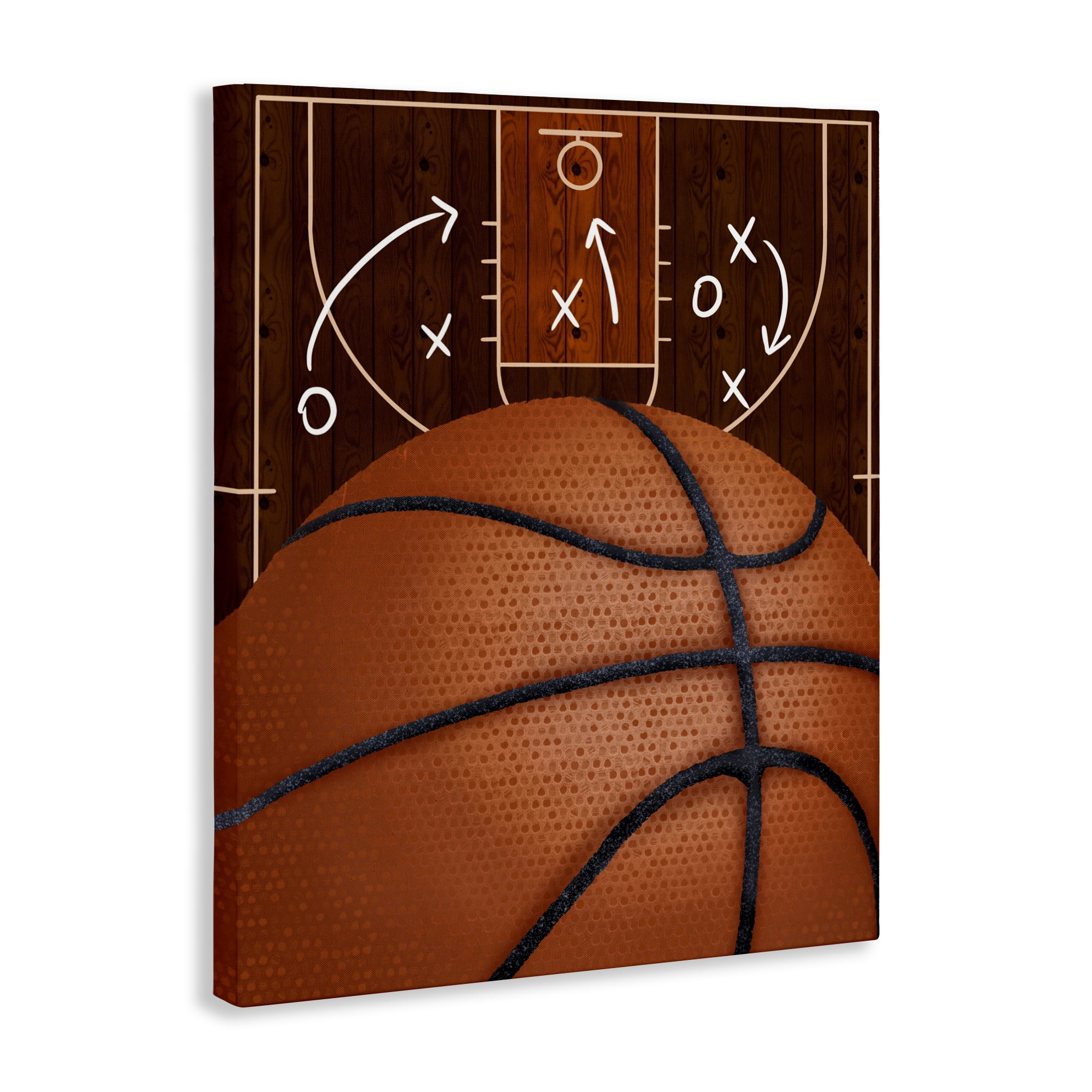 Stupell Industries Basketball Court Tactics Canvas Wall Art, design by Jennifer Stith