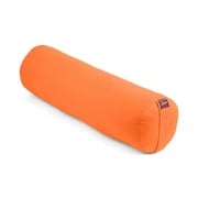 Yoga Bolster - Long Cylindrical Round Cotton Filled - Yogavni (Orange)