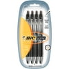 Bic Triumph Retractable Gel Roller Pens, Medium 0.7mm, Black Ink, Pack of 4