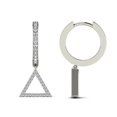 thumbnail image 3 of aaXia 10K White Gold 1/3ct. TDW Diamond Triangle Dangle Hoop Earrings (H-I, I1-I2), 3 of 5