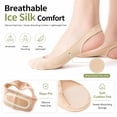 thumbnail image 2 of Women's Ice Silk No Show Ultra, Ultra Thin Ice Silk & Non Slip Stay-Put Comfort, for Sneakers Flats Loafers Everyday Wear, 2 of 7
