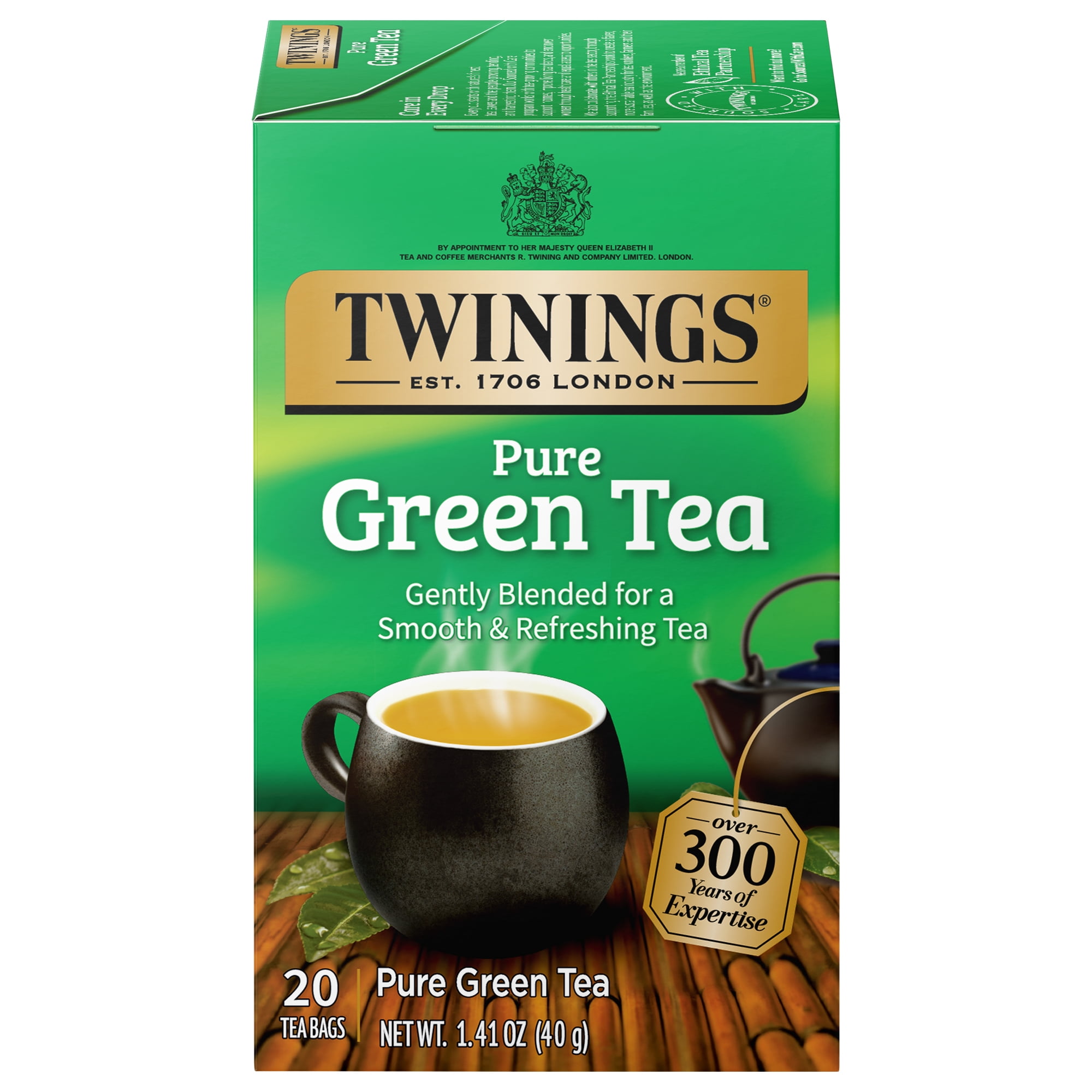 (4 pack) Twinings Pure Green Tea Bags, 20 Count Box