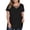 Black, variant on Women s T Shirt Casual Loose Fit Pullover V Neck Top for Plus Size Women Black 3XL