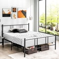 thumbnail image 4 of Gymax Lit Plateforme Pleine Grandeur avec Tête de Lit Base de Matelas Robuste Chambre, 4 of 10