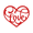 RED, variant on Vinyl Wall Art Decal - Love Heart - 22" x 27" - Modern Cute Artistic Design For Home Storefront Coffee Shop Couples Valentine's Day Love Decor Sticker