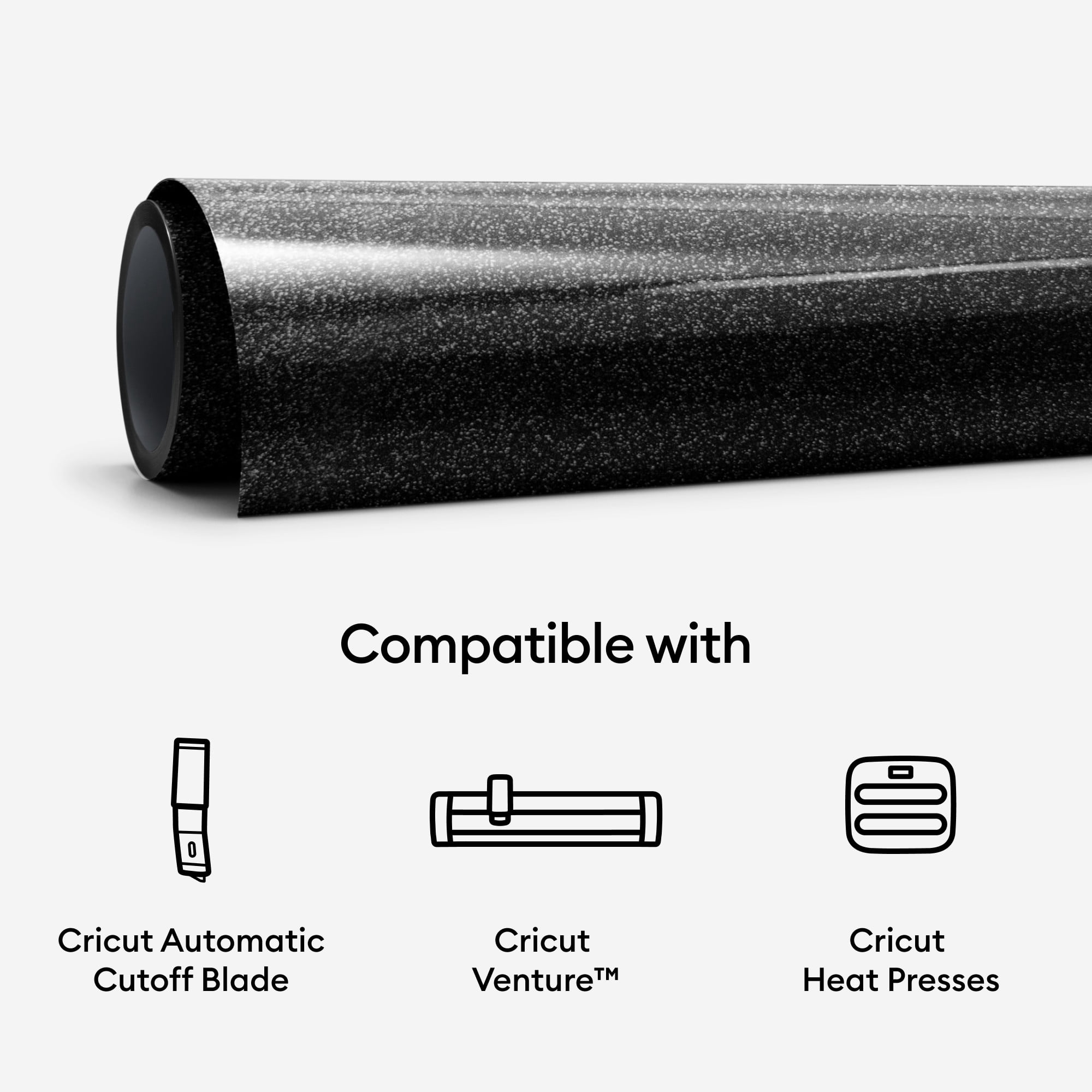 Cricut Venture Smart Iron-On Vinyl Glitter (25 in x 5 ft), 25" x 60"