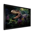 thumbnail image 2 of Designart "Velociraptors Roaming in the Jungle" Animals Framed Wall Art Decor - Modern Purple Dinosaur Bedroom Framed Canvas Wall Art, 2 of 6