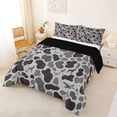 thumbnail image 2 of Homewish Camo Dog Duck Queen Comforter Set,Brown Green Camouflage Comforter Sets Queen,Black Reversible,3 Pieces,1 Comforter and 2 Pillowcases, 2 of 7