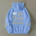 thumbnail image 3 of My Daddy Watches Over Me From Heaven Hoodies for Women Memorial Hoodie Graphic Hooded Sweatshirt Pullover with Pockets, 3 of 6