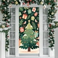 thumbnail image 5 of Dmlowu 2025 Upgrade Christmas Door Cover - Christmas Door Decorations, 35x71 inch Christmas Front Door Decorations for Holiday Party Christmas Decorations Indoor & Outdoor, 5 of 7