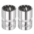 thumbnail image 1 of Uxcell 2pcs Socket de Impacto Superficial Métrico de 12mm con Conducción de 1/4" de 12 Puntos, 1 of 7