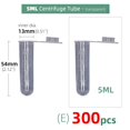 thumbnail image 1 of RBCFHI Home Garden Storage Clear Plastic Bottles Centrifuge Tube Transparent Bottles Container With Cap Polypropylene Vials Tube He Qiyong unisex, 1 of 2