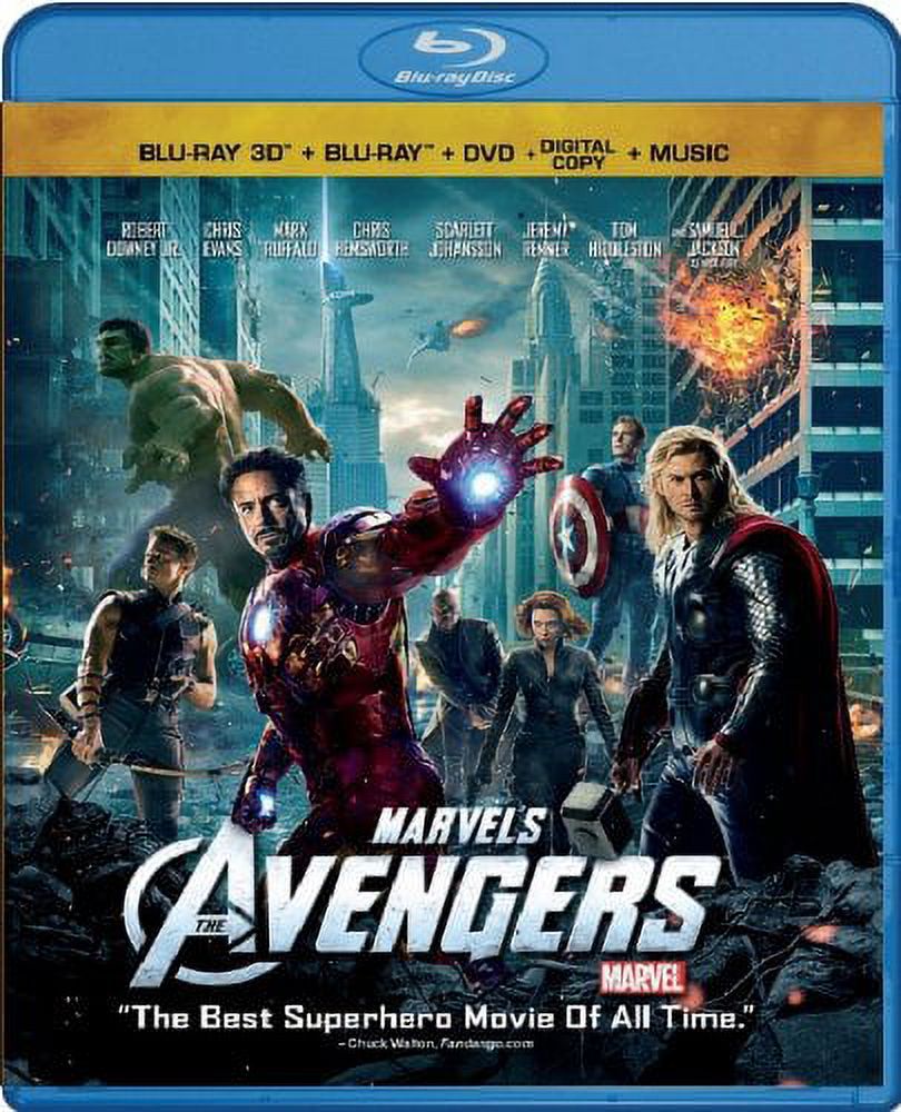 lakeshorepc The Avengers (Blu-ray/DVD, 2012, 4-Disc Set, Includes Digital Copy 3D/2D) Slip Cover New with box/tags - image 2 of 2