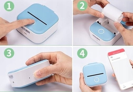 Portable Bluetooth Mobile Phone Label Error Printer Thermal Printer T02