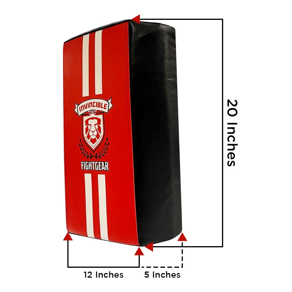 Multi-Angled Kick Shield 20x12 for MMA, Muay Thai, Kickboxing, Heavy-Duty Body Punching Pad with Shock Absorption, Durable Training Gear for Knee, Leg, Shin Strikes