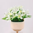 thumbnail image 6 of MMJ Artificial Flower Decoration Fake Bouquet with Vase Low Maintenance Desktop for Bedroom Bathroom 8.7x5.9in, 6 of 6