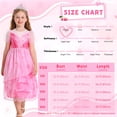 thumbnail image 5 of Benylion Pink Witch Dress for Girls Halloween Costume Toddler Kids Sparkly Tulle Mesh Fancy Dresses With Accessories for 5-6 Years, 5 of 6